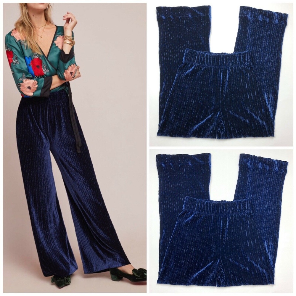 NWOT Anthropologie Velvet Bottoms